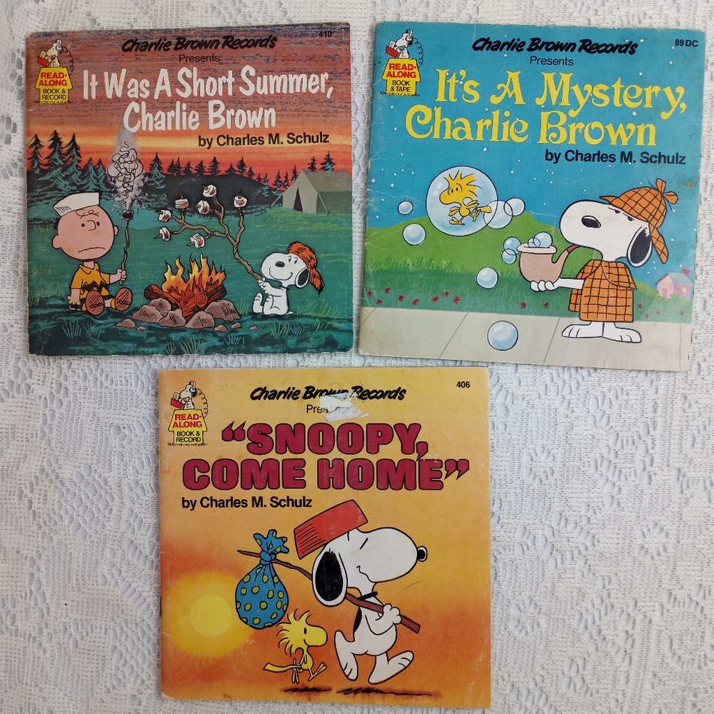 3 Charlie Brown Peanuts Books No Records Paperback Childrens Books Snoopy